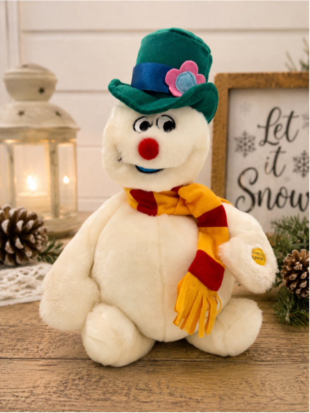 Vintage Gemmy Animated Frosty the Snowman Singing Dancing Plush Christmas 2002
